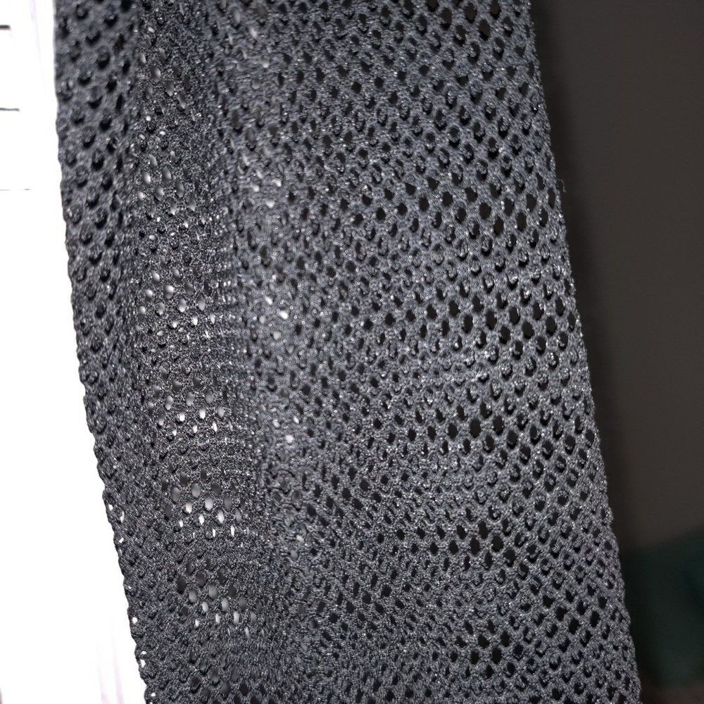 Skin Tight Black Netted Dress.